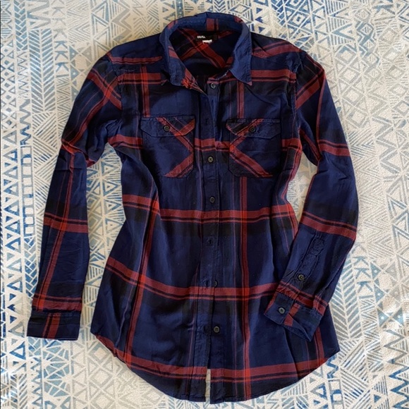 BDG Tops - BDG Plaid Flannel Button Down
